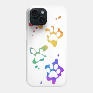 Rainbow Splat Paws Phone Case