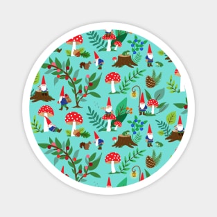 Whimsical gnomes in nature Magnet