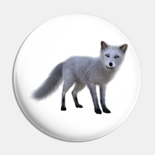 Arctic fox Pin