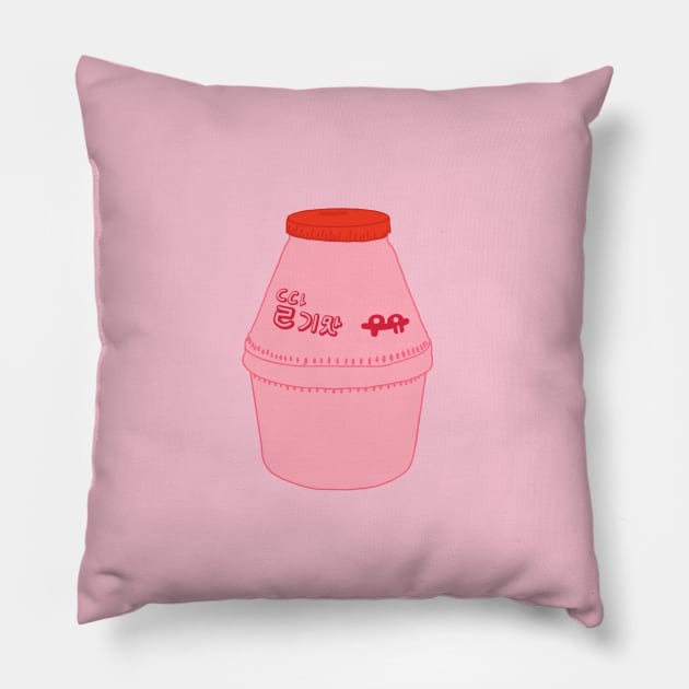 Strawberry Milk! Pillow by Zombiefyed