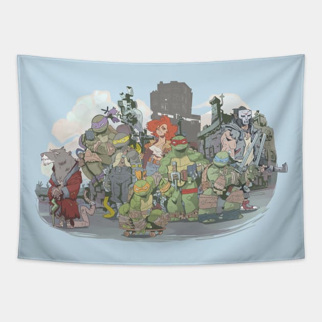 the crew tmnt Tapestry by tinbott