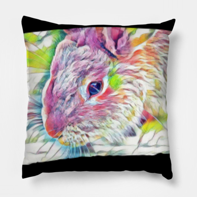 Colorful Rabbit Art Painting Hare Lapin Bunny Hound Coney Hound