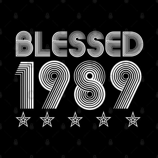 Blessed 1989 Vintage 70s Retro Birthday Thanksgiving Gift 1989 by sacredoriginals