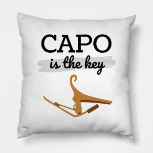 Capo is the Key Wood Capo Light Theme Pillow