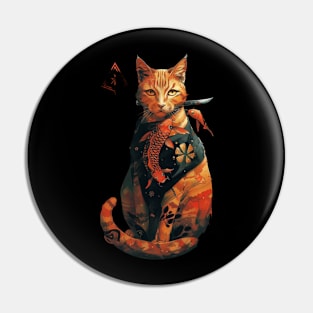 Cat Ninja Pursuit Sneaky Paws Pin