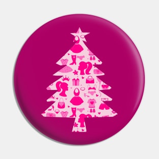 Barbie Pink Christmas Tree Pin
