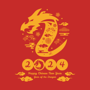 Happy New Year 2024 Chinese New Year 2024 Year of the Dragon T-Shirt