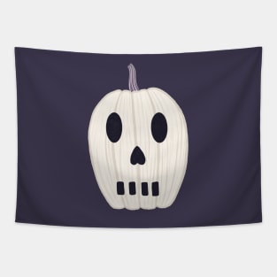 Spooky Pumpkin Skull Tapestry