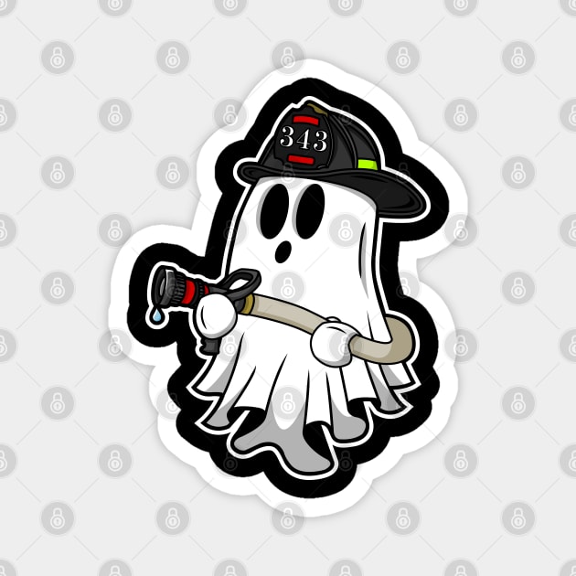 Ghost Firefighter Hose Magnet by BG