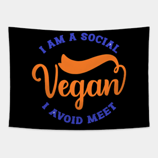 I am a social Vegan Tapestry