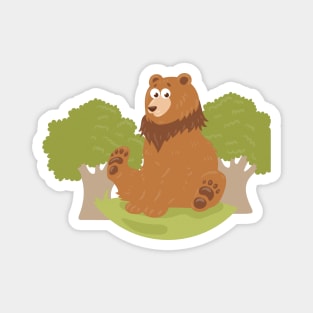 Bear hand Drawn Illustration Magnet