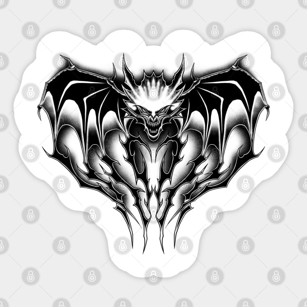 Shadow Bat Demon - Dark Art - Sticker | TeePublic