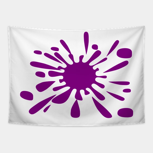 Splat - Purple Tapestry by Boo Face Designs