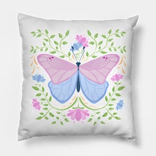 Beautiful pastel butterfly Pillow