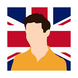 Lando Norris Face Art - Flag Edition T-Shirt