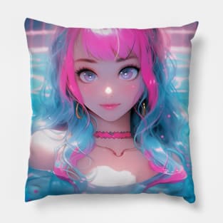 Pink pool fantasy Pillow