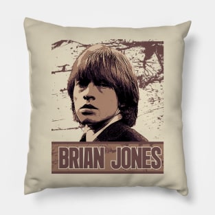 Brian jones // Brown Vintage Pillow