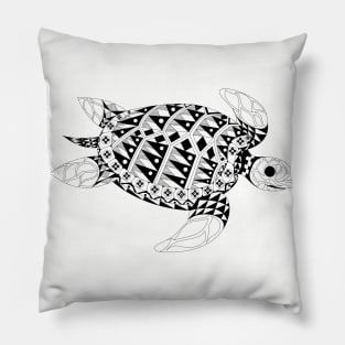 magic turtle in steam water ecopop Pillow