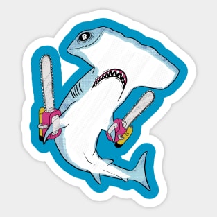 Hammerhead Shark Cartoon Illustration Stickers for Sale