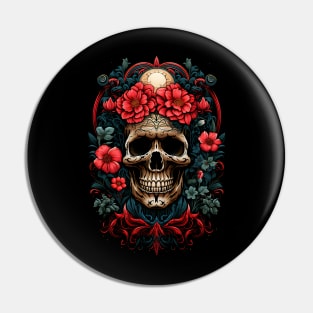 Skull and Flowers 10 Pin