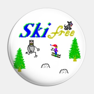 Skifree Retro 90’s PC Game Pin