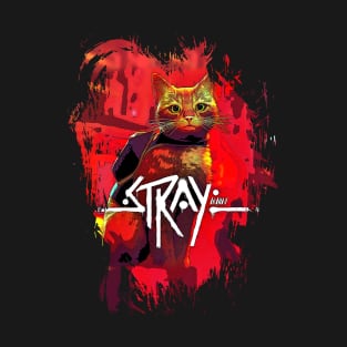 stray cat game logo design T-Shirt