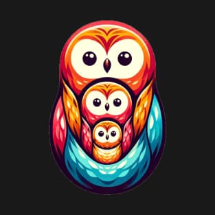 Owl Family of 3 T-Shirt