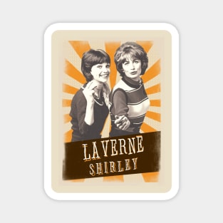 Vintage Aesthetic Laverne and Shirley Magnet