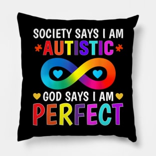 Acceptance Of Autism Infinity Autistic Pride Neurodiversity Pillow