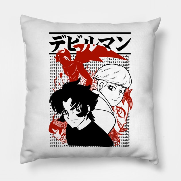 Devilman Crybaby 1 Pillow by Astrayeah