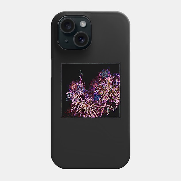 Neon Flowers Cyberpunk Style Phone Case by Mihadom