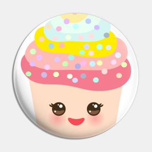 Happy Birthday Cupcake Pin