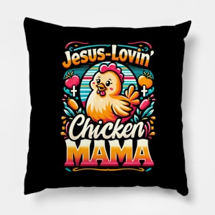 Faithful Christian Chicken Owner Design Pillow