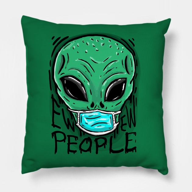 EW, People Alien Pillow by RCM Graphix