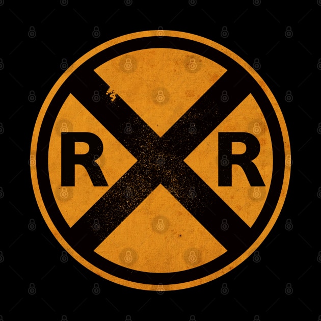 Vintage Railroad Crossing Sign by CTShirts