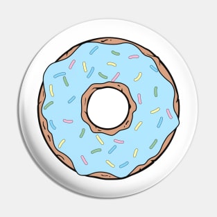 Blue Donut, Doughnut, Icing, Sprinkles, Frosting Pin