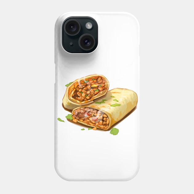 Burrito Phone Case by felixantosart