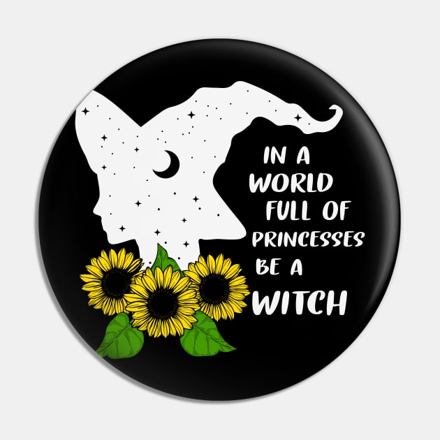 Be A Witch Funny Halloween Pin by divinoro trendy boutique