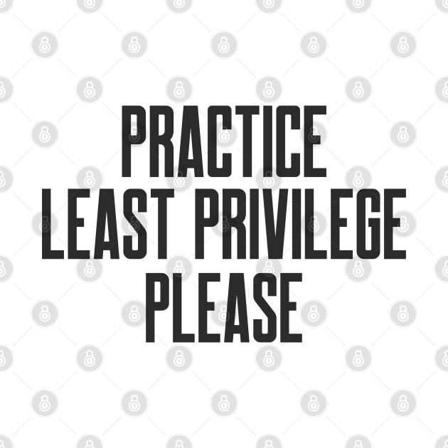 Cybersecurity Practice Least Privileges Please by FSEstyle