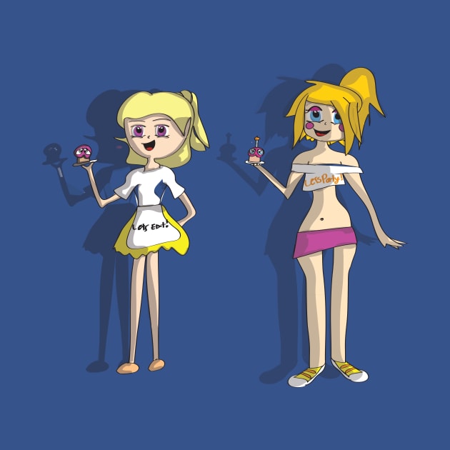 Chica & Toy Chica Humans - Five Nights At Freddys by DesignsFoLife