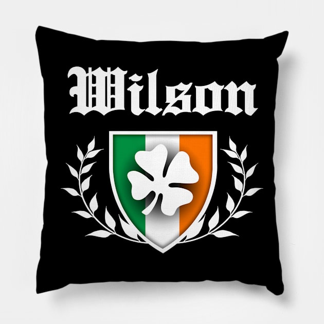 Wilson Shamrock Crest Pillow by robotface