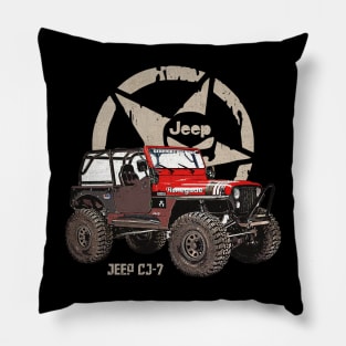 Jeep CJ-7 JEEP White Star Pillow