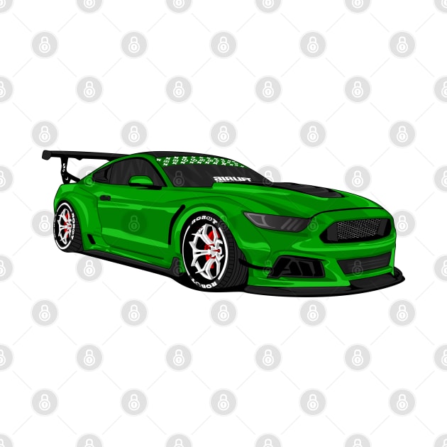 MUSTANG WIDEBODY GREEN by VENZ0LIC