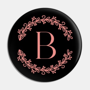 Pink Monogram- Letter B Pin