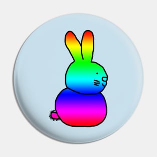 Bright Rainbow Easter Bunny Pin