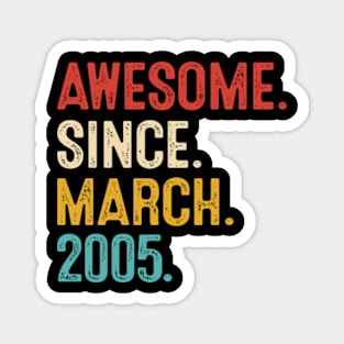 Vintage Birthday March 2005 Magnet