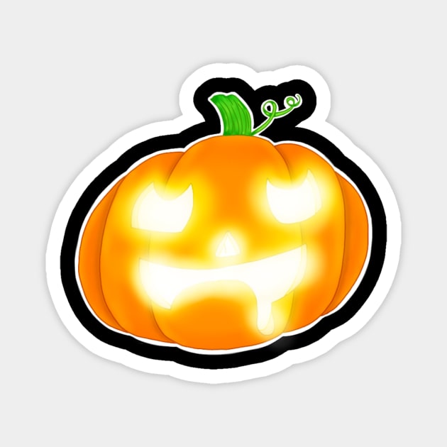 Ahegao Jack-o-lantern Magnet by InsomniacKatz