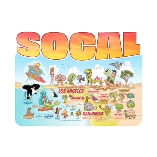 SoCal Cartoon Sunset T-Shirt