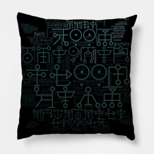 Abstract Word Cloud (4) Pillow