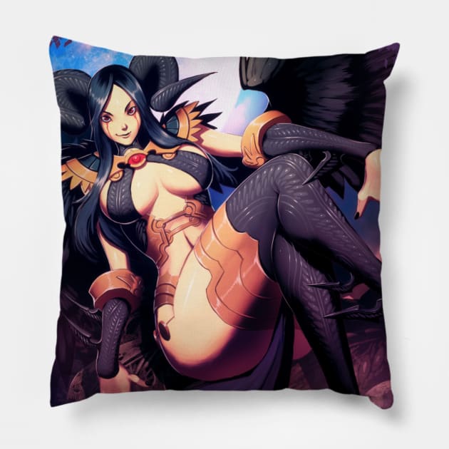 Red Horizon - Nehtali - Alluring Temptress Pillow by JascoGames